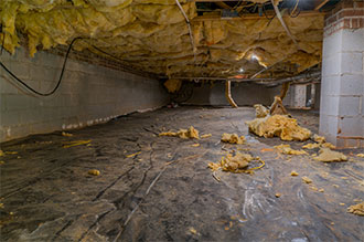 crawl space insulation before treatment