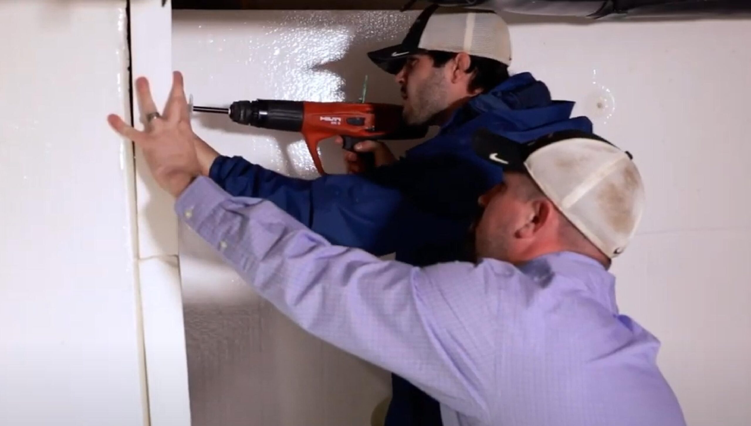 Crawl space professional at work